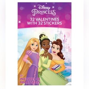 Disney Princess Valentines Set with Stickers